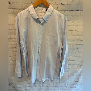 NEW FIVE FOUR Los Angeles Baby Blue Oxford Shirt Men’s Size 2XL